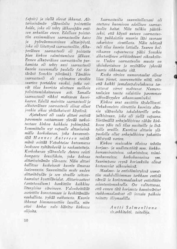 Kallion seurakunnan lehti 1956
