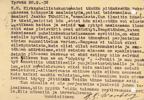Kirjekortti Tyrv&auml;&auml;lt&auml;